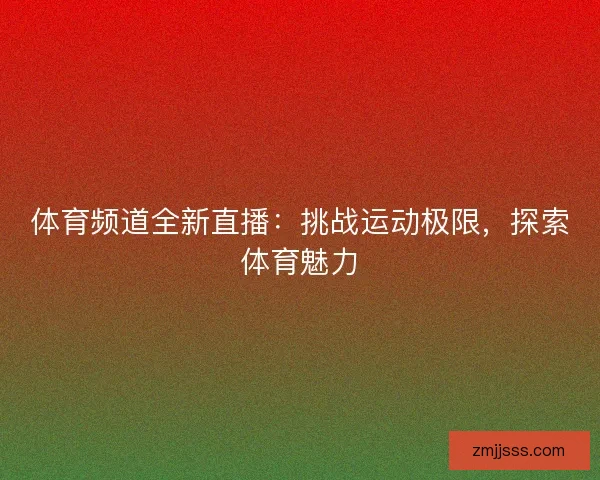 体育频道全新直播：挑战运动极限，探索体育魅力